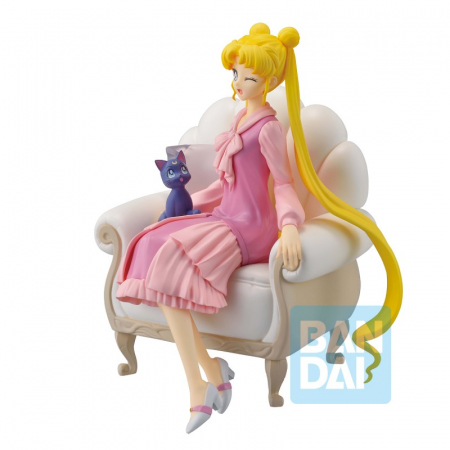 SAILOR MOON - ICHIBANSHO FIGURE - USAGI ＆ LUNA - ANTIQUE STYLE (Bandai)