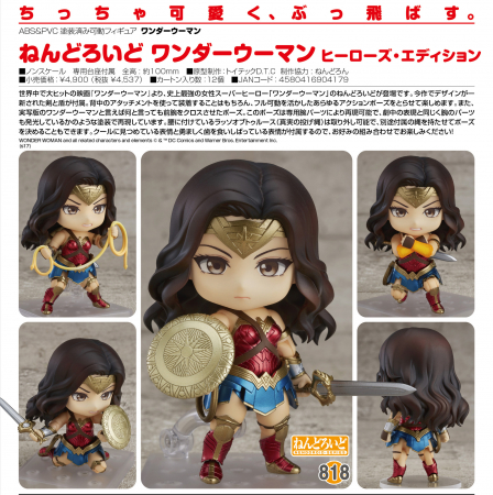 Wonder Woman Movie Nendoroid Wonder Woman Hero's Edition (Good Smile Company) - USED