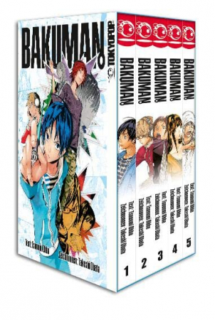 Bakuman. Box 01: Bände 1-5 in einer Box (Tokyopop) - einmal geöffnet