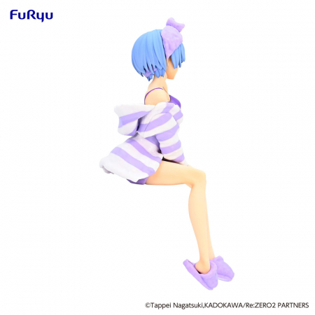 Re:Zero Noodle Stopper PVC Statue Rem Room Wear Purple Color Ver. (Furyu)