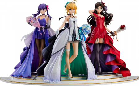 Fate Stay Night Saber Rin Tohsaka and Sakura Matou 15th Celebration Dress Ver. (Good Smile Company)