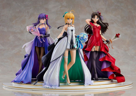 Fate Stay Night Saber Rin Tohsaka and Sakura Matou 15th Celebration Dress Ver. (Good Smile Company)