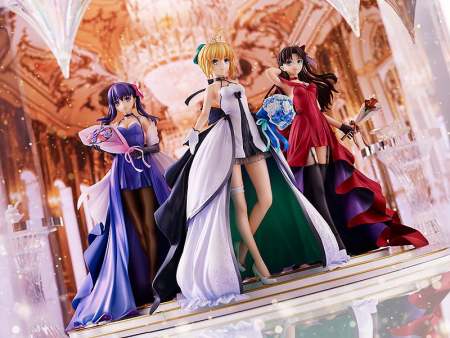 Fate Stay Night Saber Rin Tohsaka and Sakura Matou 15th Celebration Dress Ver. (Good Smile Company)