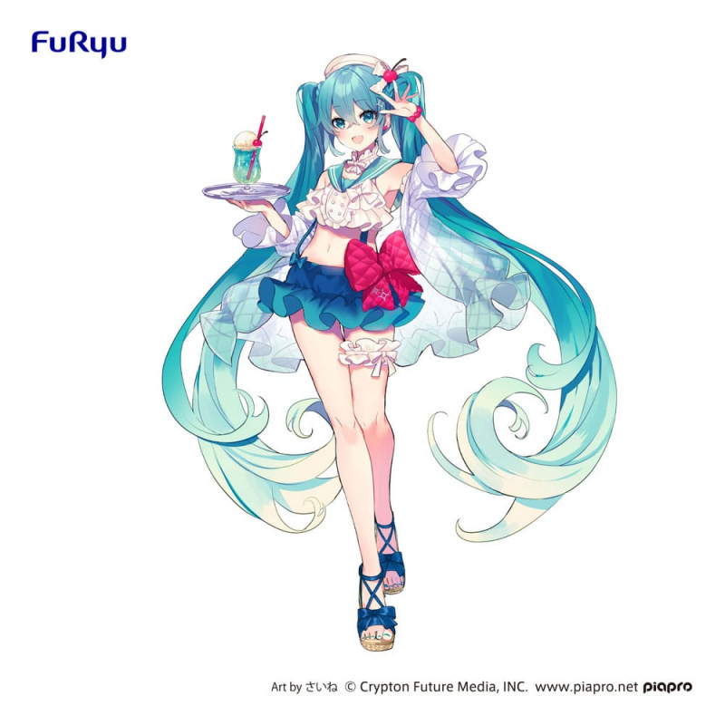 Hatsune Miku PVC Statue Hatsune Miku SweetSweets Series Melon Soda Float (Furyu)