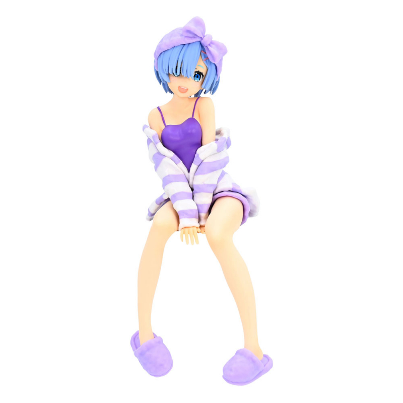 Re:Zero Noodle Stopper PVC Statue Rem Room Wear Purple Color Ver. (Furyu)