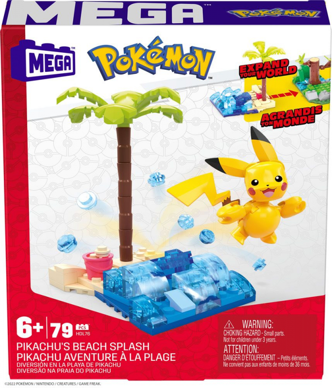 Pokémon Mega Construx Bauset Pikachu's Beach Splash (Mattel)